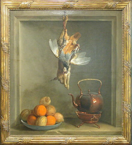Perdrix rouge, lapin, citrons, oranges et bouilloire, image 2/2