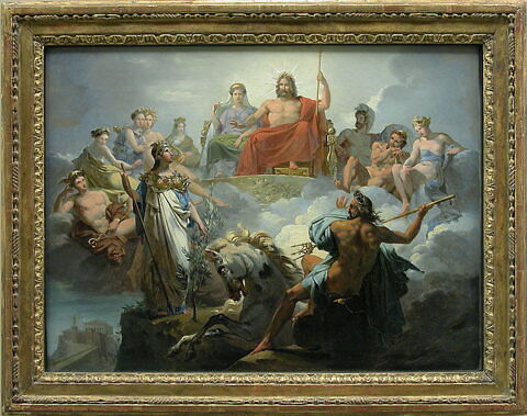 La dispute de Minerve et de Neptune au sujet d'Athènes. Esquisse de plafond., image 3/4