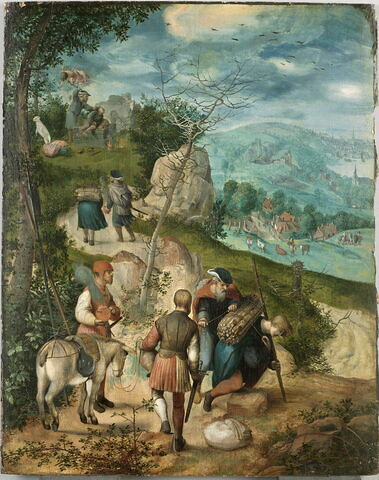 Abraham conduisant son fils Isaac au sacrifice