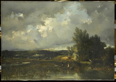Paysage environs de Paris 1854
