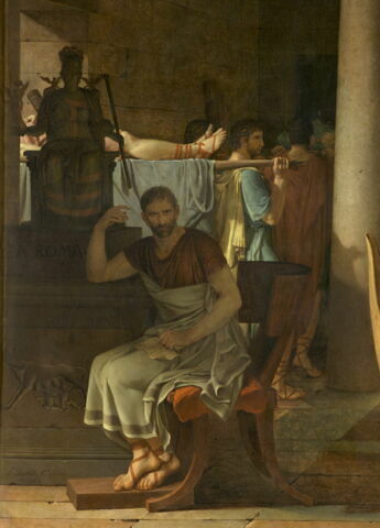 Brutus, premier Consul, de retour en sa maison après avoir condamné ses deux fils, image 4/12
