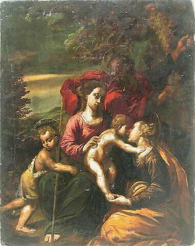 La Sainte Famille avec le petit saint Jean Baptiste et sainte Catherine, image 2/2