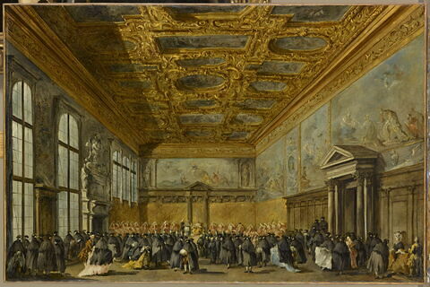 L'Audience accordée par le doge de Venise dans la salle du Collège au palais des Doges de Venise