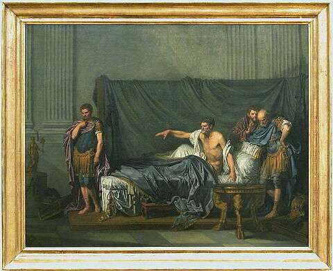 L'Empereur Sévère reproche à Caracalla, son fils, d'avoir voulu l'assassiner, dit aussi : Septime Sévère et Caracalla., image 2/3