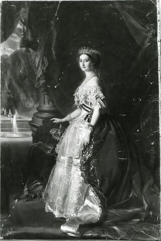 L'impératrice Eugénie (1826-1920), en pied.