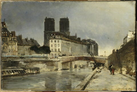 Notre-Dame de Paris vue du quai Saint-Michel avec le Petit Pont, image 3/3