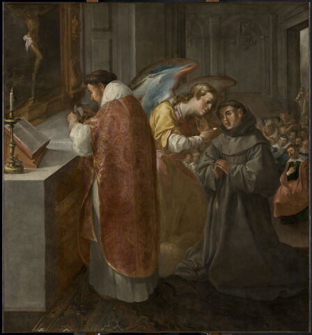 Saint Bonaventure recevant la communion des mains d'un ange