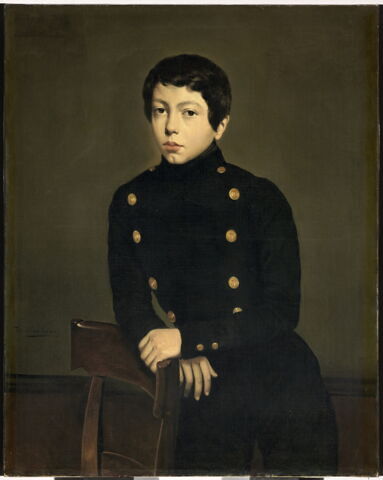 Ernest Chassériau (1823-1870), frère de l'artiste, alors élève de l'Ecole navale de Brest, plus tard chef de bataillon d'infanterie de marine, tué au combat de Bazeilles-sous-Sedan.