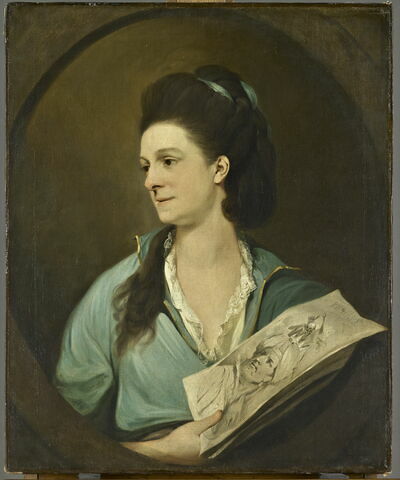 Portrait présumé de Lady Pigott tenant une estampe, dit auparavant Portrait présumé de Lady Broughton, l'épouse du rév. Sir Thomas Broughton