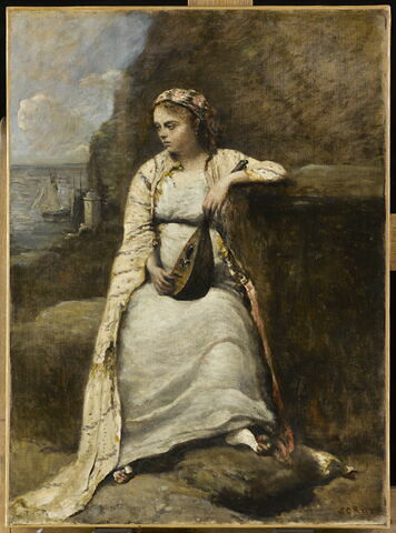 Haydée. Jeune femme en costume grec. Titre peut-être inspiré par l'héroïne du Dom Juan de Byron)., image 1/2