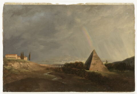 Pyramide et arc-en-ciel