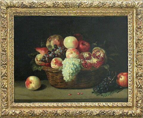 Panier de grenades, pêches et raisins, image 2/2