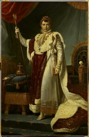 Portrait en pied de Napoléon 1er (1769-1821), en costume du sacre