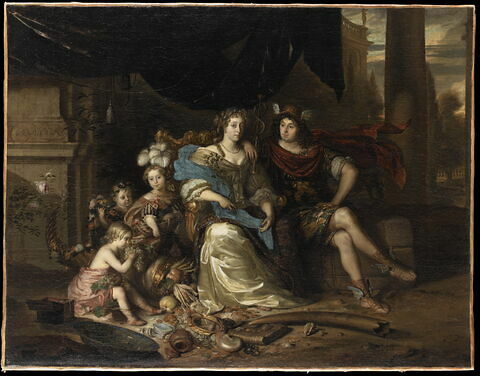 Mercure et l’Abondance ou Portrait d’un négociant déguisé en Mercure et de sa famille, avec une allégorie du Commerce et de ses bienfaits
