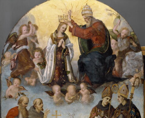 Le Couronnement de la Vierge avec saint Jérôme, saint François, saint Bonaventure et saint Louis de Toulouse, image 8/9