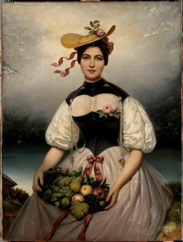 Jeune Suissesse de Brientz, dit aussi La Batelière de Brienz (sic), image 12/12