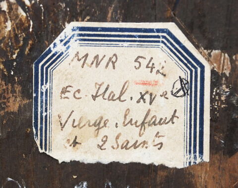 La Vierge et l'Enfant entourés de deux anges et de deux saints, image 8/13