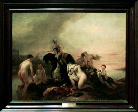 Clélie passant le Tibre pour fuir le camp du roi étrusque Porsenna où elle était retenue en otage, image 3/3