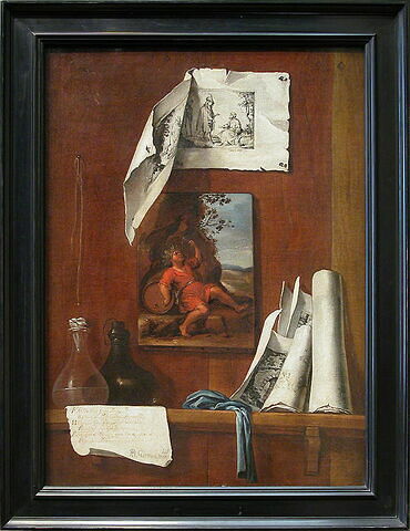 Nature morte en trompe l'oeil : le vin ou allégorie du goût, image 2/2