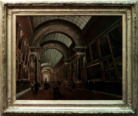 Vue de la Grande Galerie du Musée du Louvre, vers 1880, image 2/2