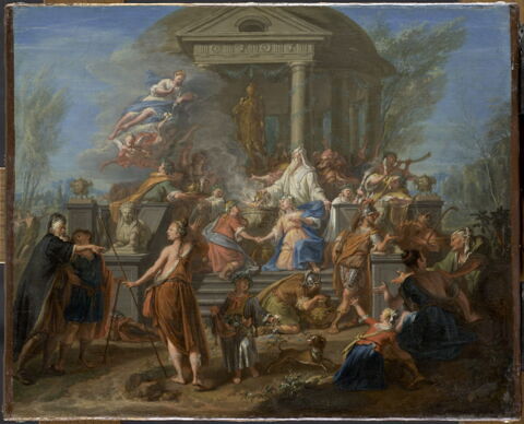 Myrtil et Amaryllis s’unissent devant le temple de Diane