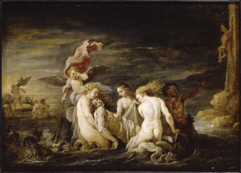 Héro et Léandre : Léandre noyé retrouvé par les Néréides, d'après Fetti, image 3/3