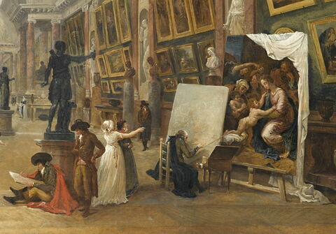 Projet pour éclairer la galerie du Musée par la voûte, et pour la diviser sans ôter la vue de la prolongation du local, dit aussi Projet pour la Transformation de la Grande Galerie., image 2/4