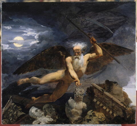 Le Temps montrant les ruines qu'il amène et les chefs d'oeuvre qu'il laisse ensuite découvrir, image 3/3