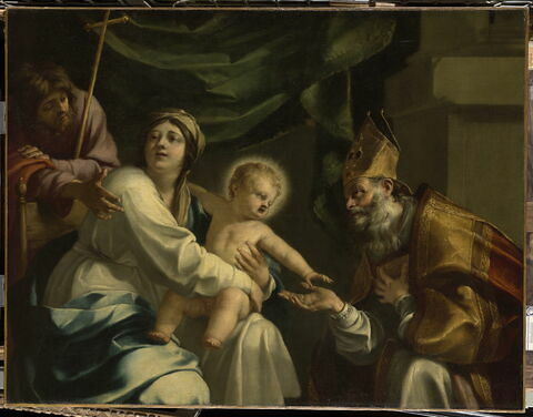 La Vierge à l'Enfant avec un évêque et saint Jacques