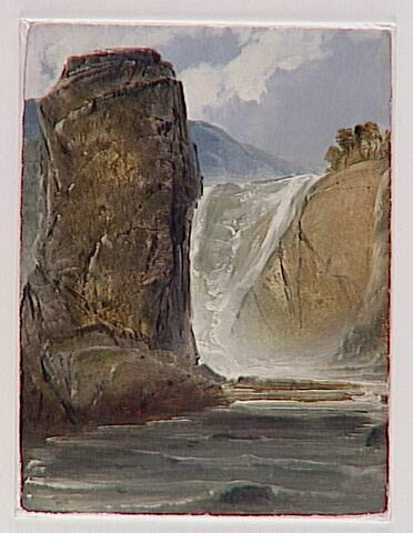 « Vue de la cascade de Altön- Talvig (esquisse) », image 2/2