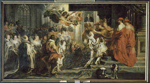 Le Couronnement de la reine à l'abbaye de Saint-Denis, le 13 mai 1610, image 1/4