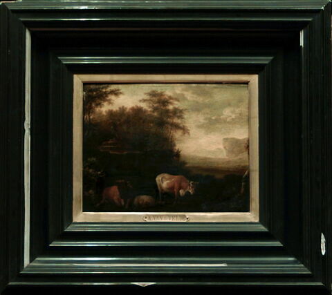 Bestiaux dans un paysage italianisant avec fontaine, image 2/2