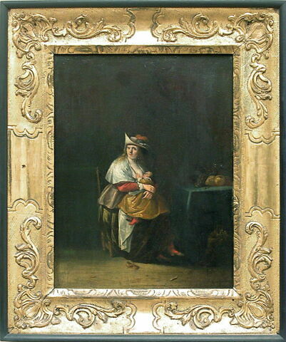 Le Goût : femme allaitant un enfant et singe mangeant des fruits, image 5/7