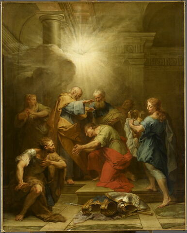 Ananie imposant les mains à saint Paul