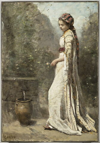 Jeune fille grecque à la fontaine.