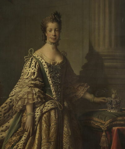 Portrait de la reine Charlotte (1744-1818), en robe de couronnement, image 3/7