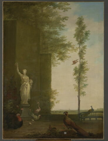 Panneau décoratif (paysage et statue), image 2/3