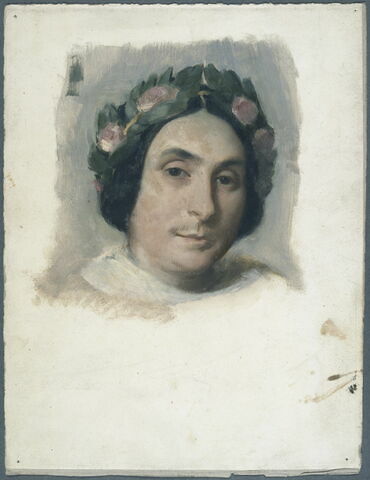 Tête de femme brune. Mademoiselle Louise Bertin. Au verso : trois figures légèrement esquissées., image 5/6