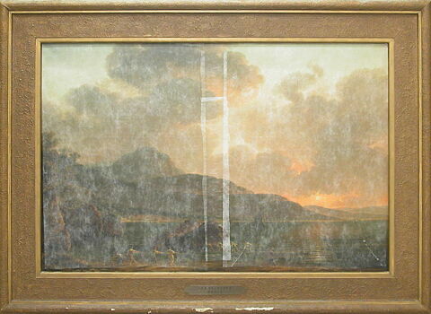 Marine. Vue prise au soleil couchant, dans le golfe de Naples, avec pêcheurs, image 2/2