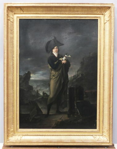 Portrait d'homme au chien sur fond de mer, image 2/11