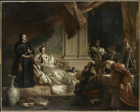 Sancho Panza dans l'appartement de la duchesse, déclarant la folie de Don Quichotte son maître, 1823 (ou 1828)
