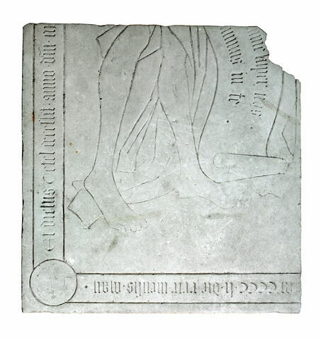 Fragment représentant Nicole Tetel prêtre chanoine et maître de l'oeuvre de la cathédrale de Troyes, image 1/1