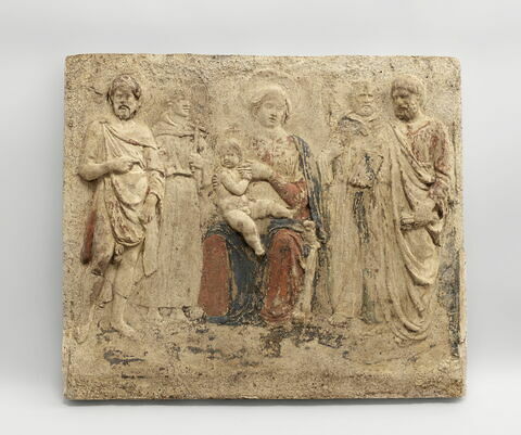 La Vierge trônant tenant l'Enfant sur ses genoux entre saint Pierre, saint Paul, saint Jean Baptiste et saint François, image 1/5