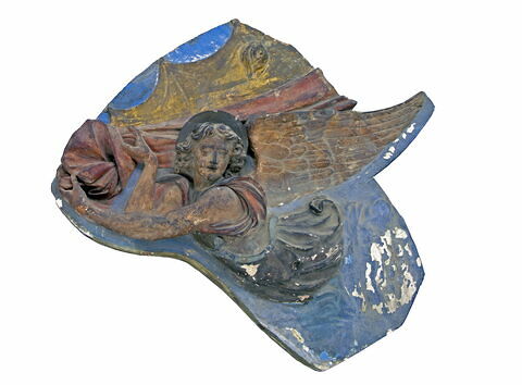 Ange volant et soulevant un rideau, image 2/2