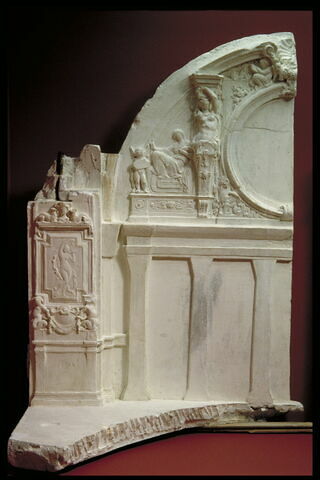 Maquette du piédroit et du mur sud de l'escalier Mollien, image 1/3