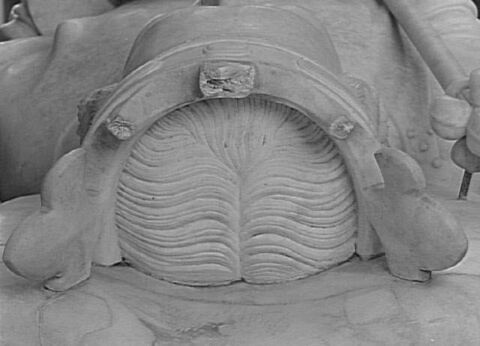 Charles V roi de France (+ 1380) tenant le sac contenant ses entrailles, image 9/14