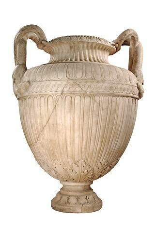 Vase orné de godrons avec des anses en formes de serpent, image 1/1