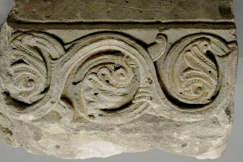 Fragment de tailloir décoré de rinceaux, image 2/3