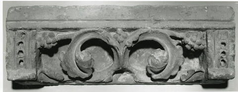 Fragment de frise décoré de feuillages enroulés et de grappes, image 2/2