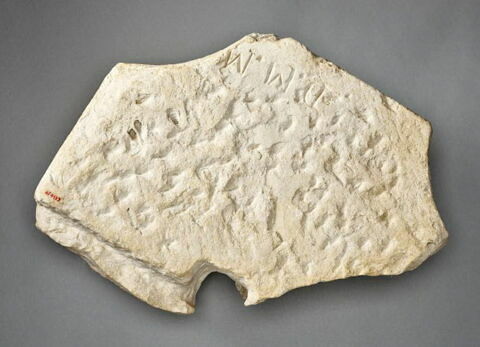 Fragment de tailloir décoré de rinceaux à feuilles et à frettes perlées, image 5/5